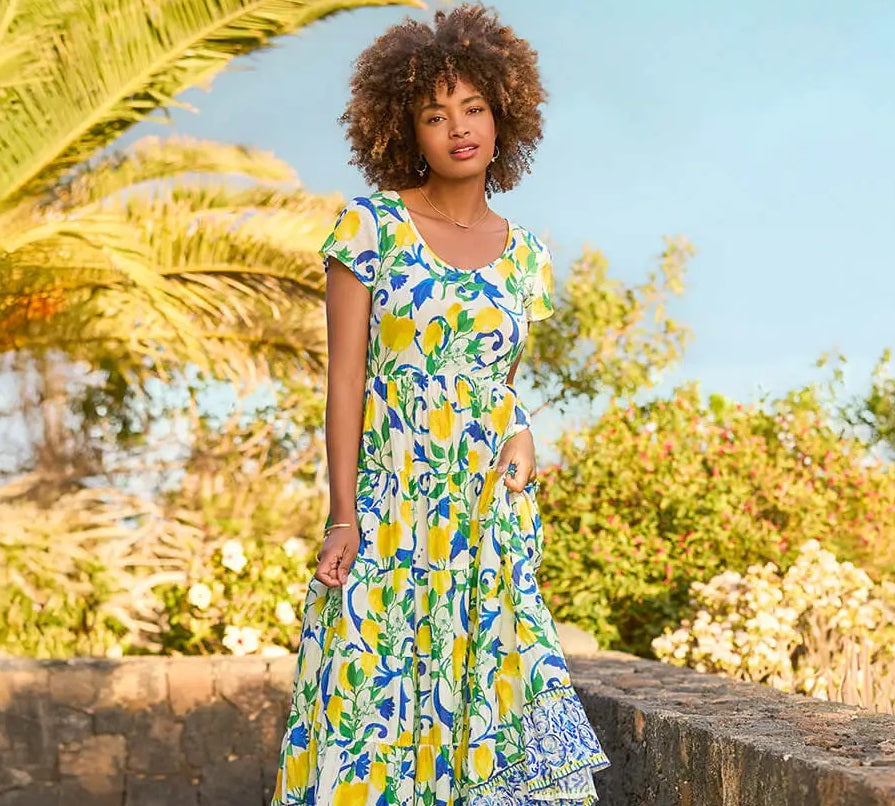 Sicilian Summer Crinkle Cotton Dress