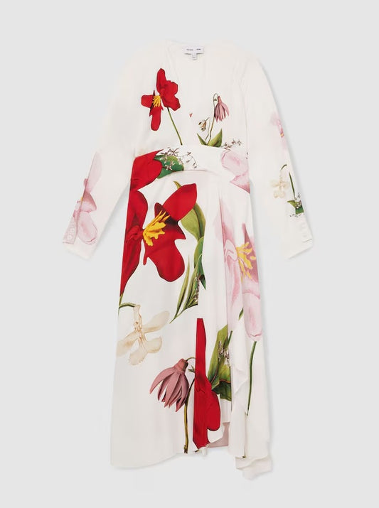 Nola Reiss | NYBG Floral-Print Maxi Dress in Ivory